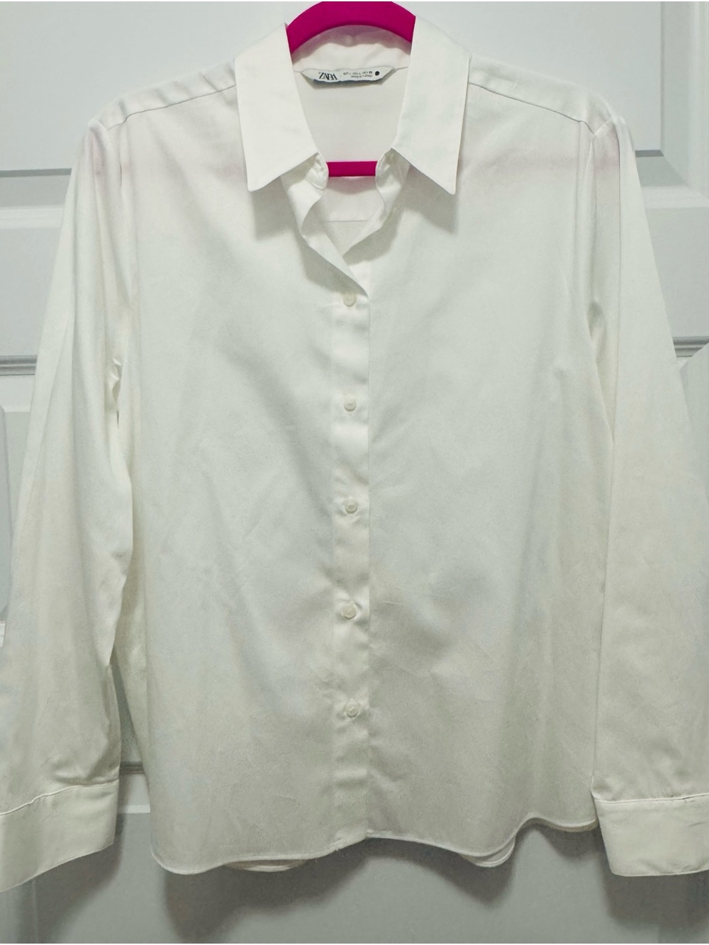 ZARA White Long Sleeve Blouse
